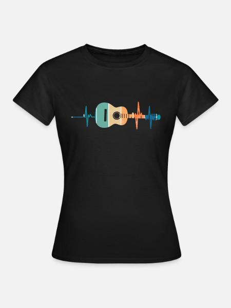 battement De cœur guitare - T-shirt Femme - noir