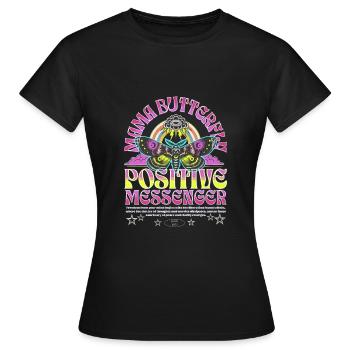 Mom Butterfly Positive - Women's T-Shirt - black - Front - AI Model Female 172 dark (172cm)