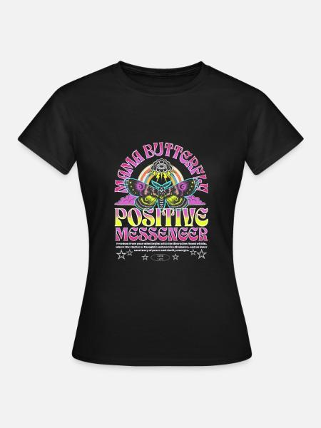 Mom Butterfly Positive - Women's T-Shirt - black