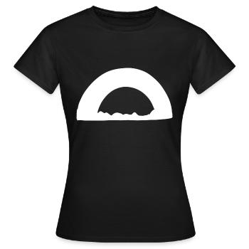 Arc Symbole Forme Herbe Ligne - T-shirt Femme - noir - Devant - AI Model Female 172 dark (172cm)