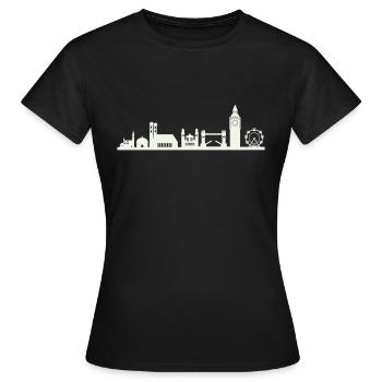 Horizon de Londres - T-shirt Femme - noir - Devant - AI Model Female 172 dark (172cm)