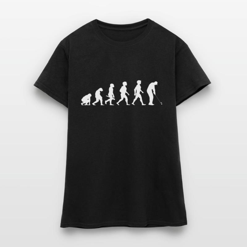 Evolution Golf Golfer Golfer Terrain de golf T-shirt Femme