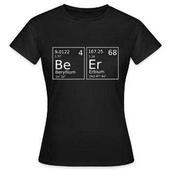 Bière Tableau périodique - T-shirt Femme - noir - Devant - AI Model Female 172 dark (172cm)