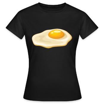 Ei - Frauen T-Shirt - Schwarz - Vorne - AI Model Female 172 dark (172cm)