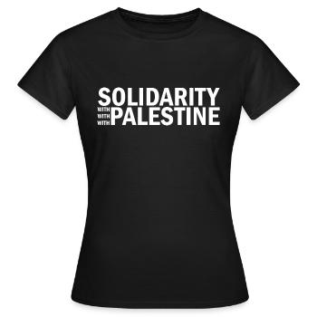 la Palestine libre - T-shirt Femme - noir - Devant - AI Model Female 172 dark (172cm)