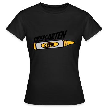 Équipe de crayon de cire de l’équipe de la maternelle - T-shirt Femme - noir - Devant - AI Model Female 172 dark (172cm)