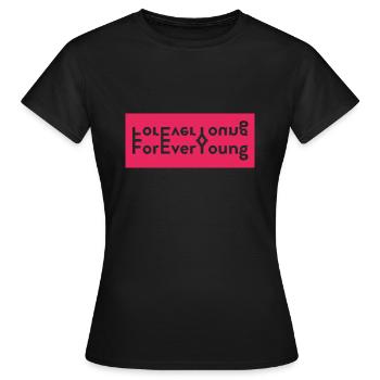 For Ever Young Design's - Frauen T-Shirt - Schwarz - Vorne - AI Model Female 172 dark (172cm)