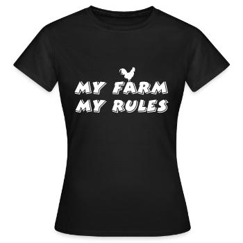 Ferme - T-shirt Femme - noir - Devant - AI Model Female 172 dark (172cm)