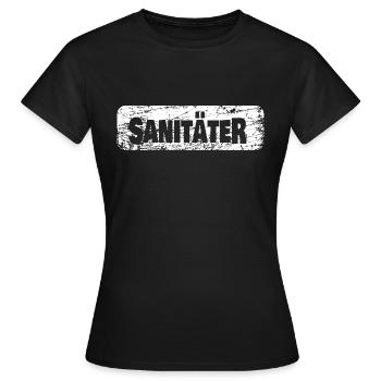 Von Beruf aus Sanitäter - Frauen T-Shirt - Schwarz - Vorne - AI Model Female 172 dark (172cm)