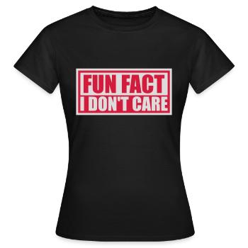 Je me fiche des faits - T-shirt Femme - noir - Devant - AI Model Female 172 dark (172cm)