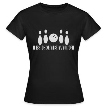 Je suis nul au bowling - T-shirt Femme - noir - Devant - AI Model Female 172 dark (172cm)