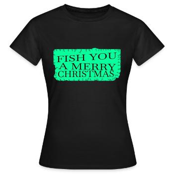 Animal Love Dork Fishing Tournaments Rod Quote - Women's T-Shirt - black - Front - AI Model Female 172 dark (172cm)