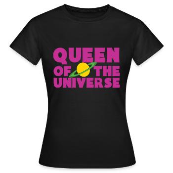 Reine de l’univers - T-shirt Femme - noir - Devant - AI Model Female 172 dark (172cm)