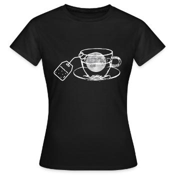 Moon Cup - Women's T-Shirt - black - Front - AI Model Female 172 dark (172cm)