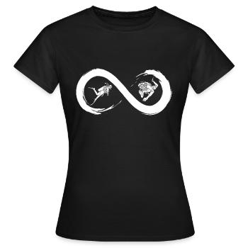 Tauchen bis ins Unendliche - Frauen T-Shirt - Schwarz - Vorne - AI Model Female 172 dark (172cm)