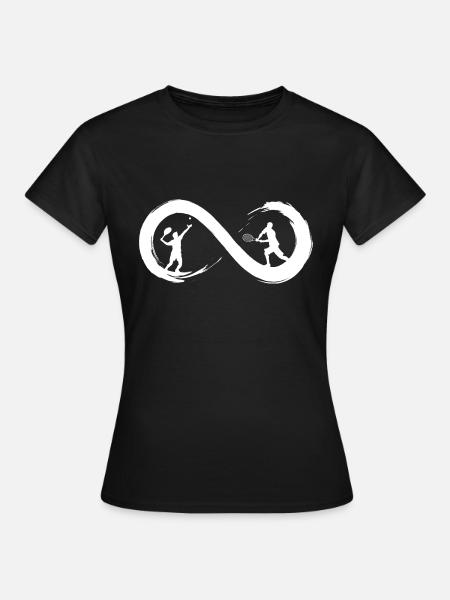 Tennis bis ins Unendliche - Frauen T-Shirt - Schwarz
