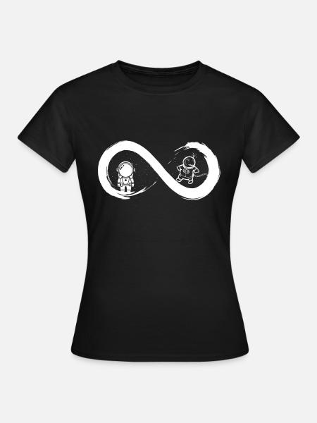 Infinity-Astronaut - Frauen T-Shirt - Schwarz