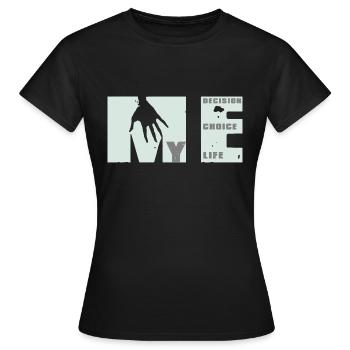 MEvolution: Choix, Décision, Vie - T-shirt Femme - noir - Devant - AI Model Female 172 dark (172cm)