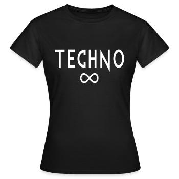 Techno infini - T-shirt Femme - noir - Devant - AI Model Female 172 dark (172cm)