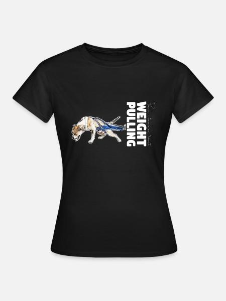 Power, stamina, heart - Weight Pulling - Frauen T-Shirt - Schwarz