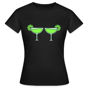 Cocktails - T-shirt Femme - noir - Devant - AI Model Female 172 dark (172cm)