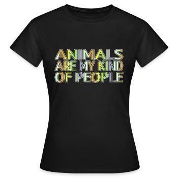 Défenseurs des droits des animaux Bien-être animal présent - T-shirt Femme - noir - Devant - AI Model Female 172 dark (172cm)