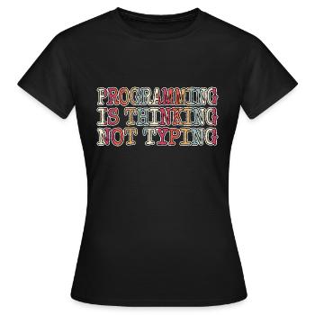 encrypt hack out hacking and free wifi - Women's T-Shirt - black - Front - AI Model Female 172 dark (172cm)