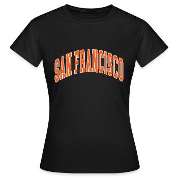 San Francisco - T-shirt Femme - noir - Devant - AI Model Female 172 dark (172cm)