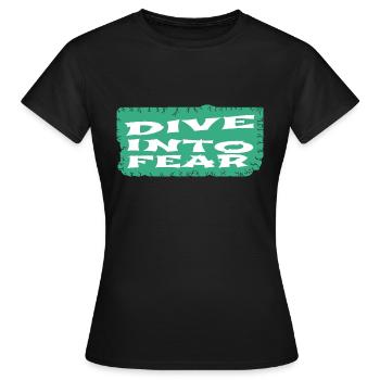 L’audace, cultiver le courage, les activités d’aventure - T-shirt Femme - noir - Devant - AI Model Female 172 dark (172cm)