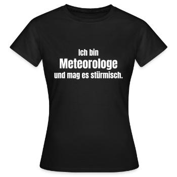 Meteorologe mag es stürmisch - Frauen T-Shirt - Schwarz - Vorne - AI Model Female 172 dark (172cm)