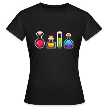 RPG Potions - T-shirt Femme - noir - Devant - AI Model Female 172 dark (172cm)