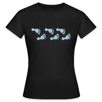baby feet - Women's T-Shirt - black - Front - AI Model Female 172 dark (172cm)