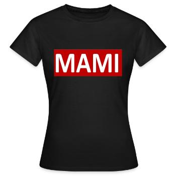 mum - Women's T-Shirt - black - Front - AI Model Female 172 dark (172cm)