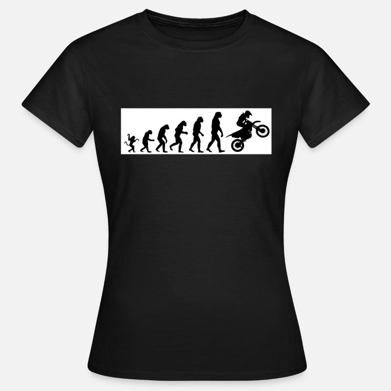 Evolution Motorrad - Frauen T-Shirt - Schwarz