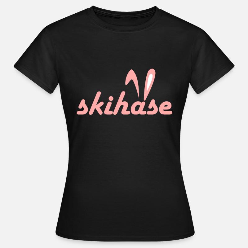 Ski bunny rabbit ears - Women's T-Shirt - black