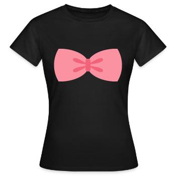 Schleife - Frauen T-Shirt - Schwarz - Vorne - AI Model Female 172 dark (172cm)
