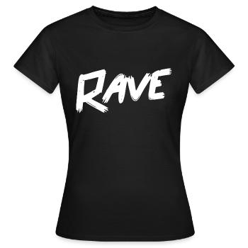 Rave - T-shirt Femme - noir - Devant - AI Model Female 172 dark (172cm)