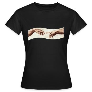 Creation of adam - Women's T-Shirt - black - Front - AI Model Female 172 dark (172cm)