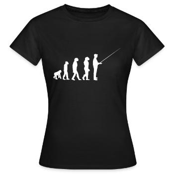 Entwicklung der Fischerei - Frauen T-Shirt - Schwarz - Vorne - AI Model Female 172 dark (172cm)