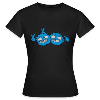 2 Verrückte Freunde - Frauen T-Shirt - Schwarz - Vorne - AI Model Female 172 dark (172cm)