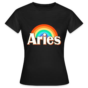 Sternzeichen Widder - Frauen T-Shirt - Schwarz - Vorne - AI Model Female 172 dark (172cm)