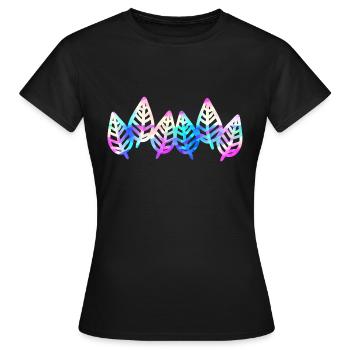 Symbol Colors Sheets Pattern Sheet Colorful - Women's T-Shirt - black - Front - AI Model Female 172 dark (172cm)