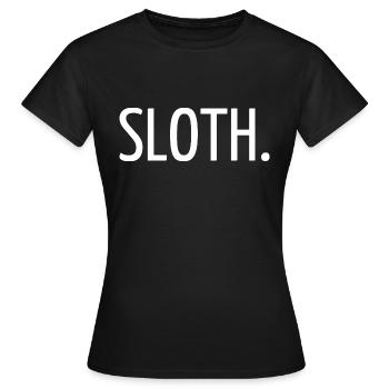 Sloth - T-shirt Femme - noir - Devant - AI Model Female 172 dark (172cm)