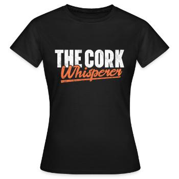 Cork Wine – Wine Lover Cork Collector Wine - Women's T-Shirt - black - Front - AI Model Female 172 dark (172cm)