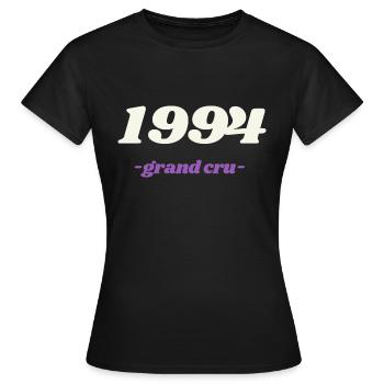 grand cru 1994 - T-shirt Femme - noir - Devant - AI Model Female 172 dark (172cm)