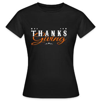 Danke Spenden - Frauen T-Shirt - Schwarz - Vorne - AI Model Female 172 dark (172cm)
