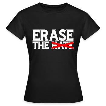 Erase the Hate 5 - Women's T-Shirt - black - Front - AI Model Female 172 dark (172cm)