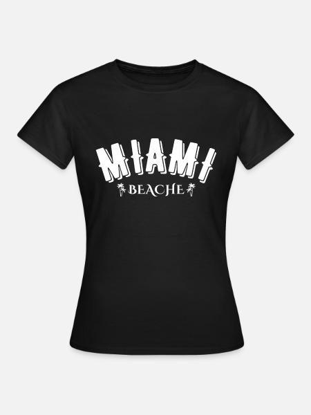 Miami Beach - Frauen T-Shirt - Schwarz