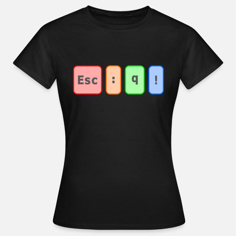 Vim-Escape-Code (Farbe) - Frauen T-Shirt - Schwarz
