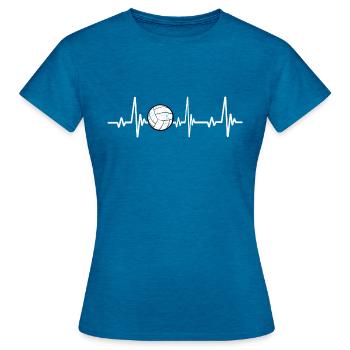 Volleyball Sports - Women's T-Shirt - antique blue sapphire heather - Front - AI Model Female 172 dark (172cm)